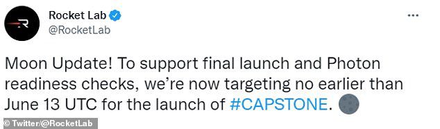 Rocket Lab dijo en Twitter esta semana que se necesita más tiempo para respaldar el lanzamiento final y las verificaciones de preparación de fotones.