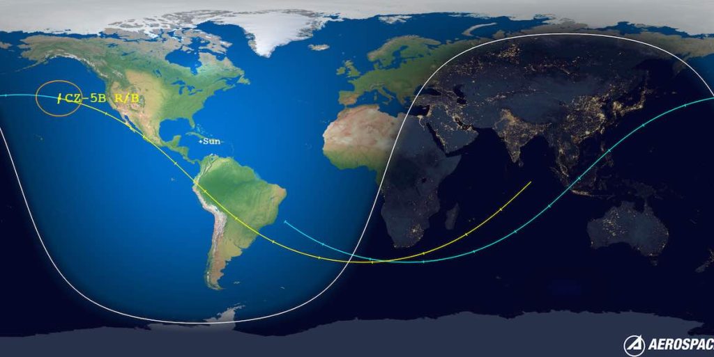 Se espera que un enorme cohete chino vuelva a caer a la Tierra hoy - Spaceflight Now