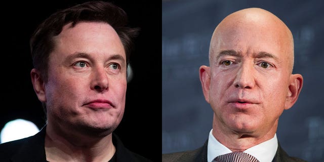 El CEO de Tesla, Elon Musk, y el fundador de Amazon, Jeff Bezos.