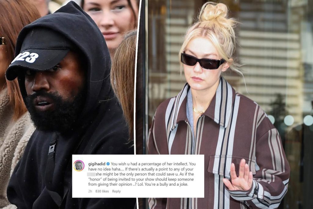 Gigi Hadid critica a Kanye West por violar a la editora de Vogue