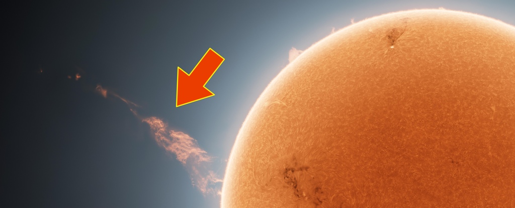 Imagen inquietante captura una pluma de un millón de millas del sol: ScienceAlert