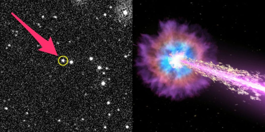 Imágenes de la NASA muestran la explosión más brillante jamás registrada