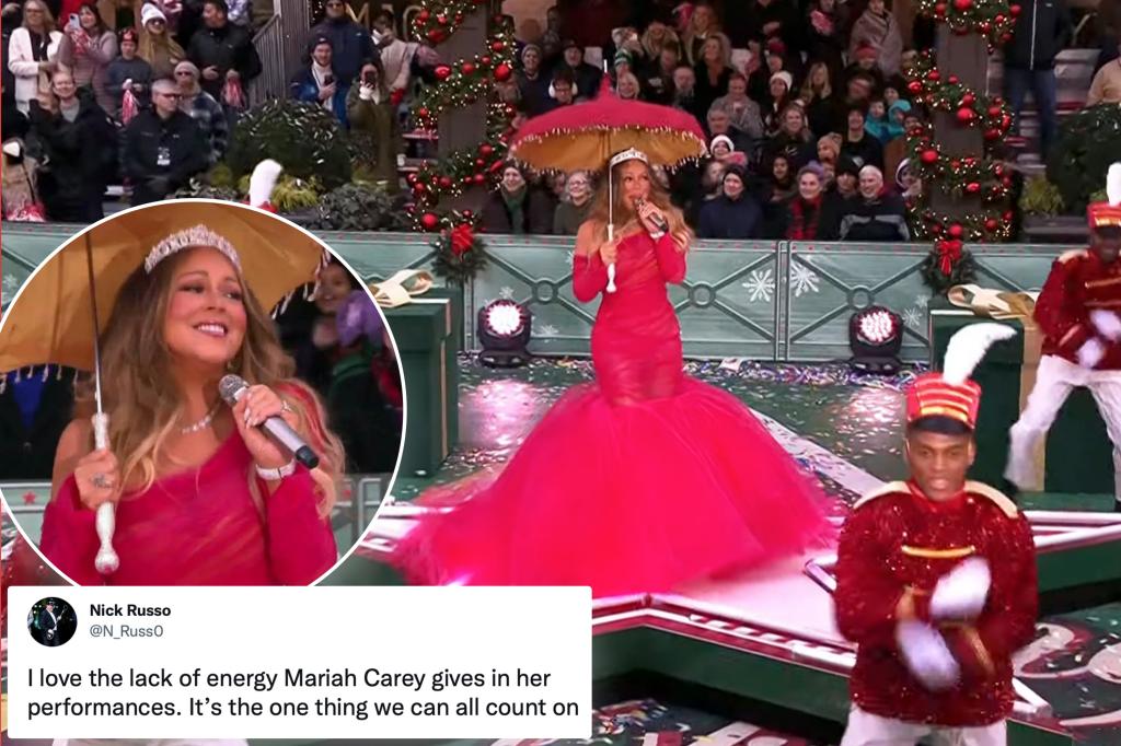 Mariah Carey se presenta en Macy's Parade, y la reacción de Internet es hilarante
